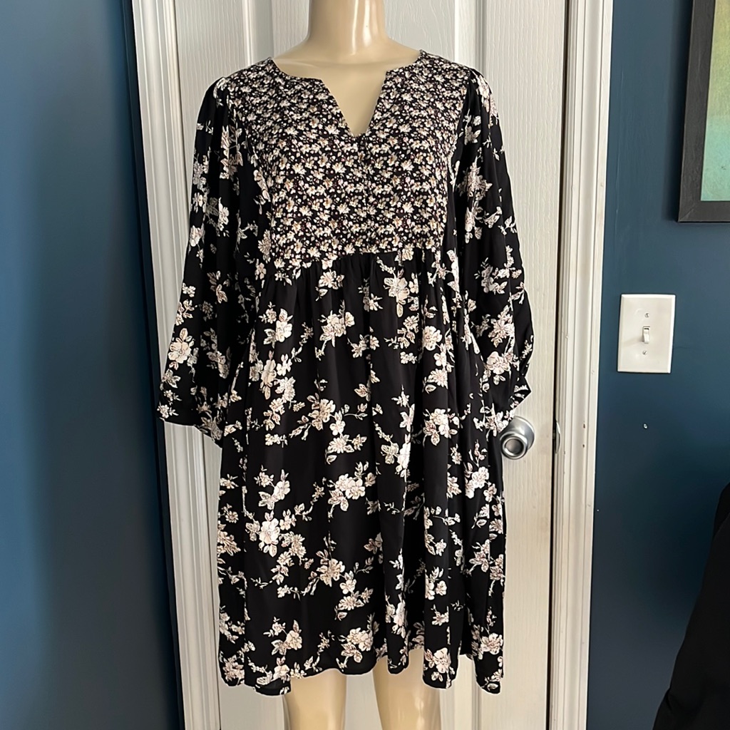 Nwt Umgee Peasant Style Dress, Size L.